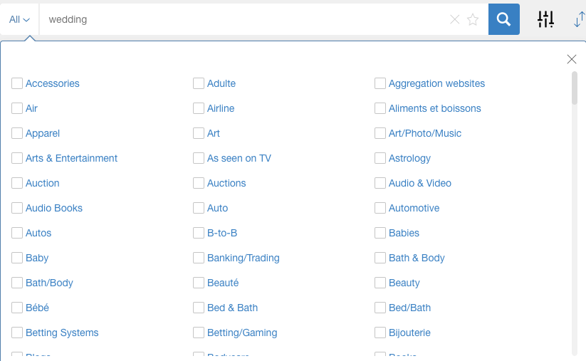 WA Affiliate Program Categories