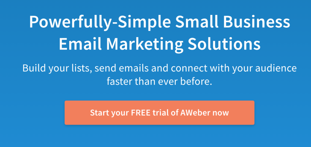 Aweber email marketing review - homepage