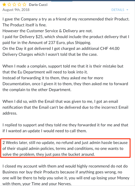 Kannaway complaint 2 - customer service