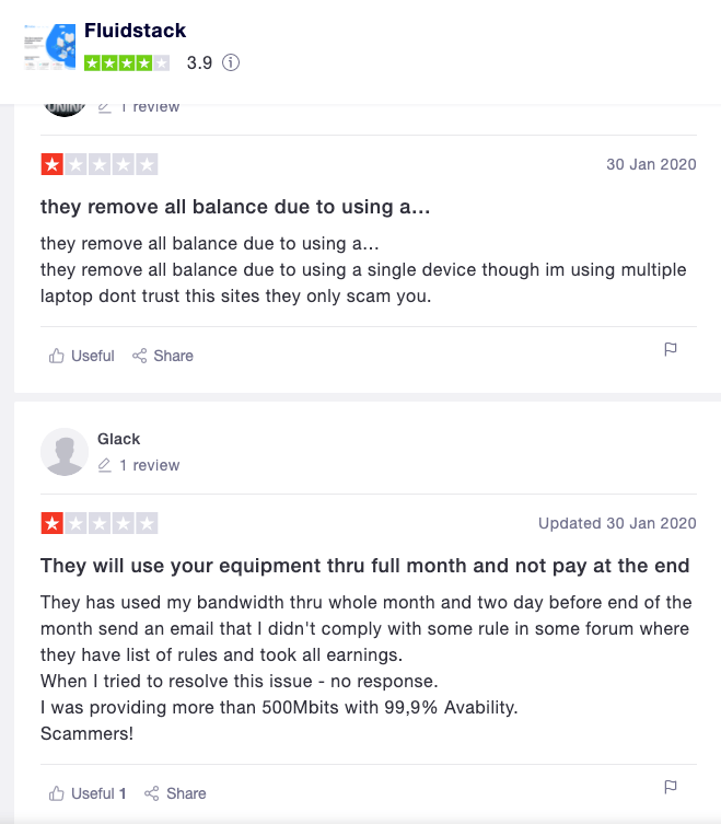 is fluidstack a scam - negative comments