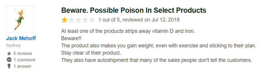 is isagenix a scam - side effect