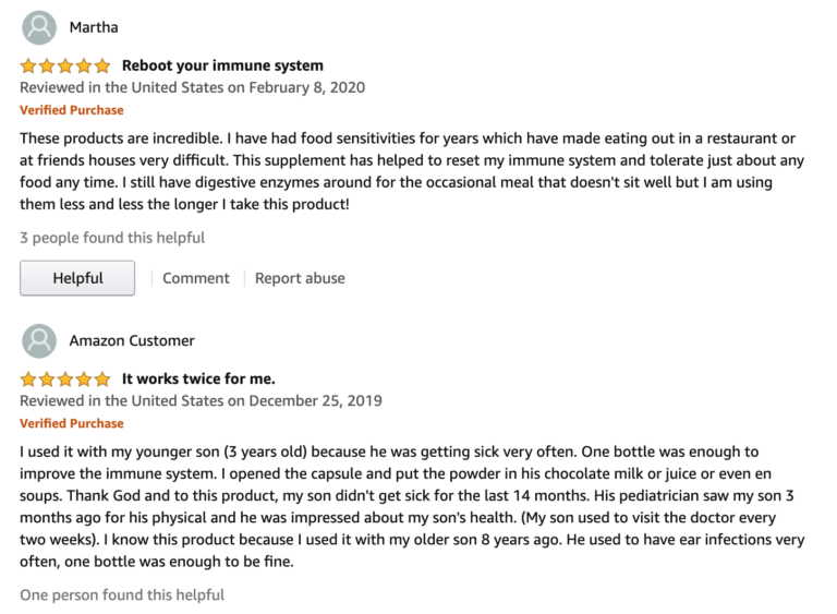 4Life Amazon Reviews - Positive Reviews