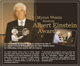 einstein albert wentz award myron dr receives usana health sciences scam review