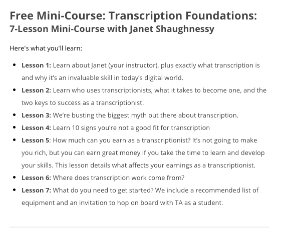 Transcribe Anywhere Mini-Course