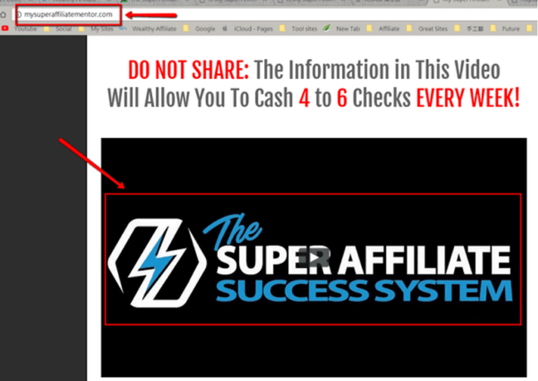 The URL of the sales page is MySuperAffiliateMentor.com!