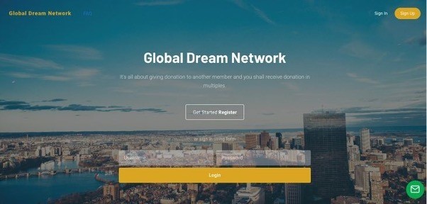 Is Global Dream Network a scam - landing page