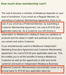Is Melaleuca a scam - membership costs