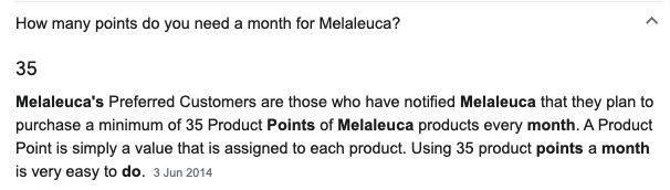 Melaleuca Review - Monthly Points