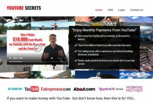 YouTube Secrets - Landing Page