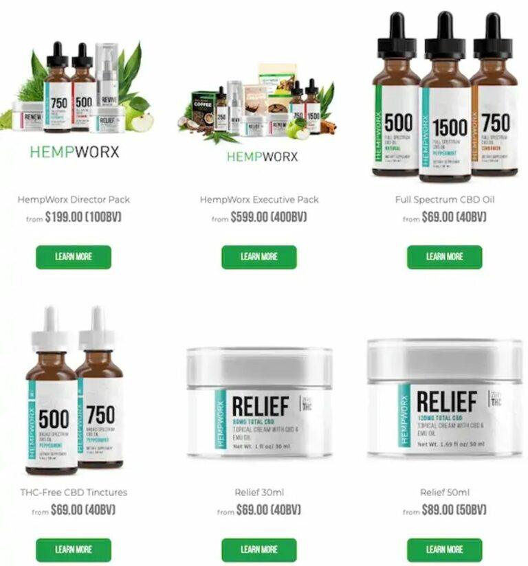 Is Hempworx a scam - product line